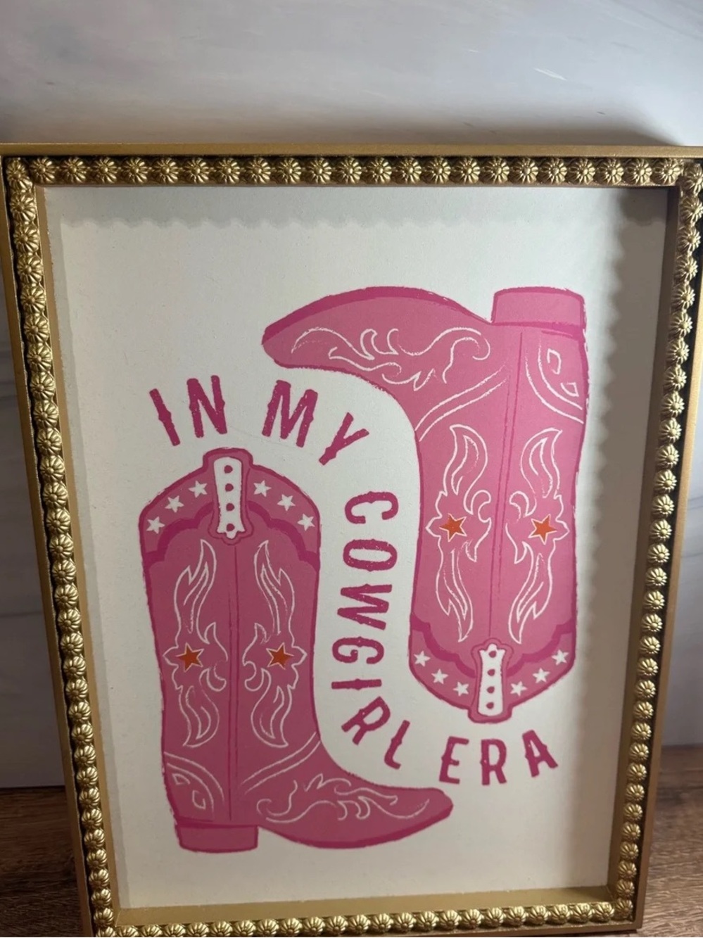 Pink 'In My Cowgirl Era' Wall Art Print